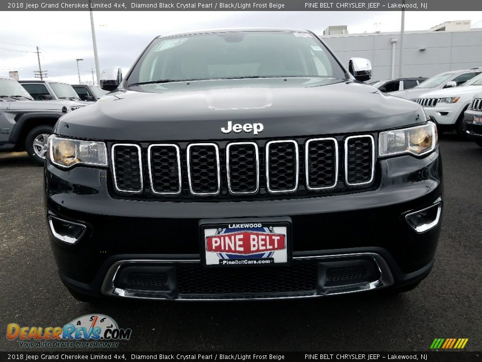 2018 Jeep Grand Cherokee Limited 4x4 Diamond Black Crystal Pearl / Black/Light Frost Beige Photo #2