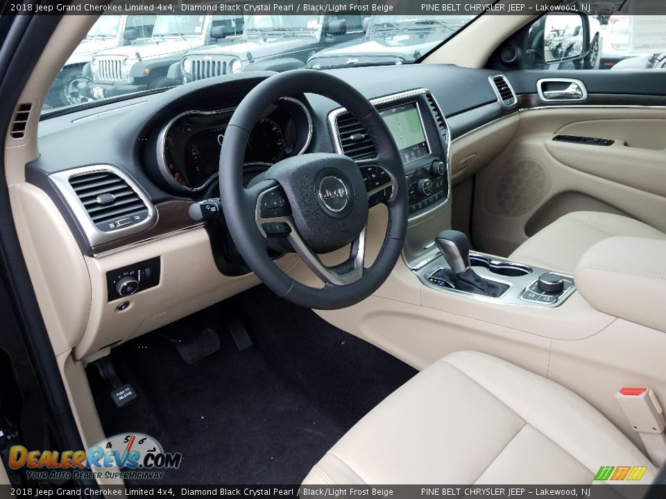 2018 Jeep Grand Cherokee Limited 4x4 Diamond Black Crystal Pearl / Black/Light Frost Beige Photo #7