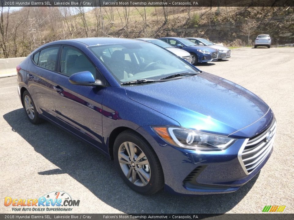 2018 Hyundai Elantra SEL Lakeside Blue / Gray Photo #3