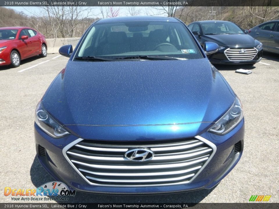 2018 Hyundai Elantra SEL Lakeside Blue / Gray Photo #4