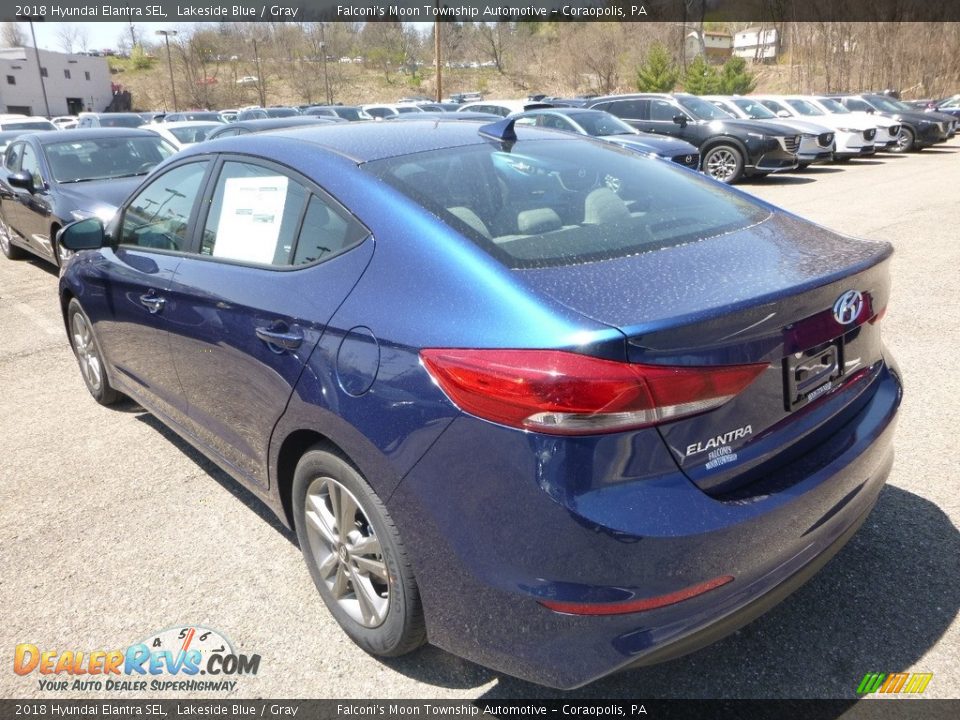 2018 Hyundai Elantra SEL Lakeside Blue / Gray Photo #6