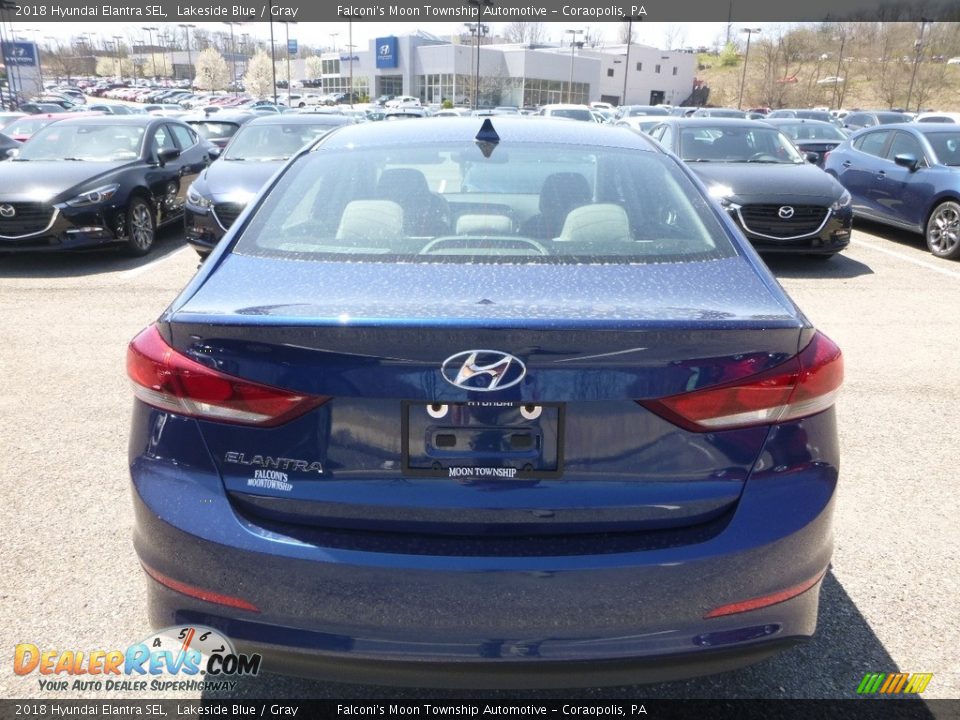 2018 Hyundai Elantra SEL Lakeside Blue / Gray Photo #7