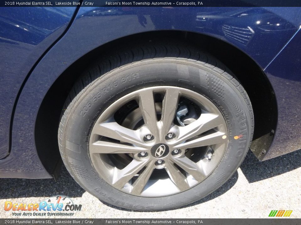 2018 Hyundai Elantra SEL Lakeside Blue / Gray Photo #8