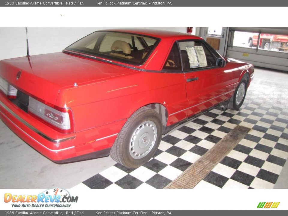 1988 Cadillac Allante Convertible Red / Tan Photo #3