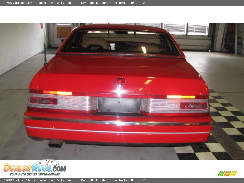 1988 Cadillac Allante Convertible Red / Tan Photo #6
