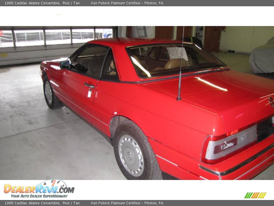 1988 Cadillac Allante Convertible Red / Tan Photo #7