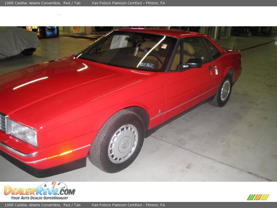 1988 Cadillac Allante Convertible Red / Tan Photo #8