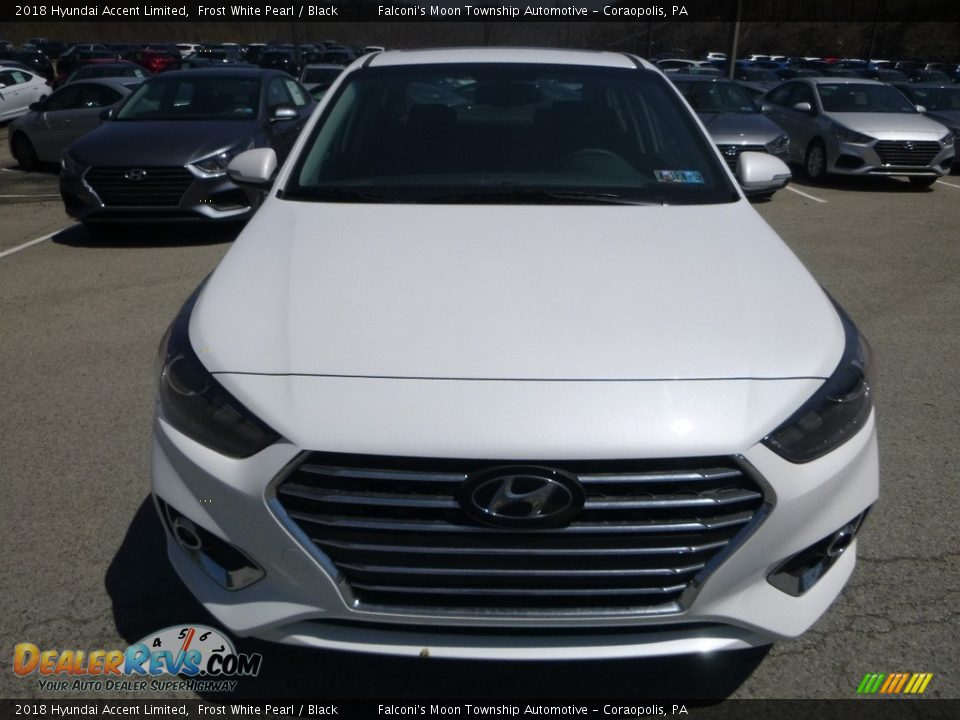 2018 Hyundai Accent Limited Frost White Pearl / Black Photo #6