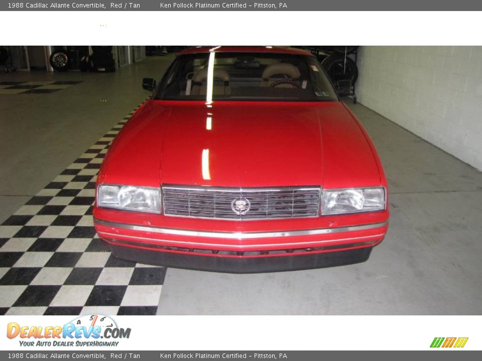 1988 Cadillac Allante Convertible Red / Tan Photo #9