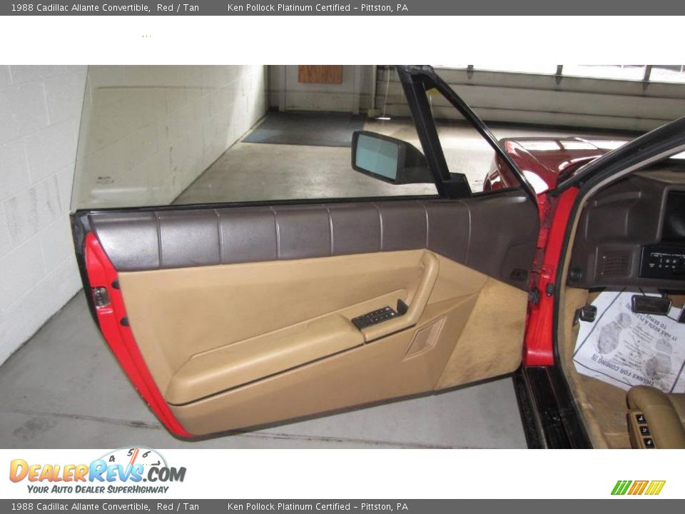 1988 Cadillac Allante Convertible Red / Tan Photo #11