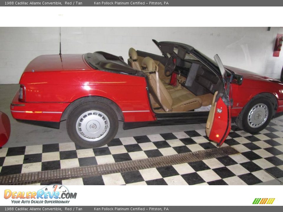 1988 Cadillac Allante Convertible Red / Tan Photo #19