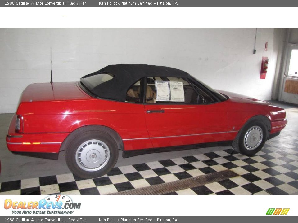 1988 Cadillac Allante Convertible Red / Tan Photo #22