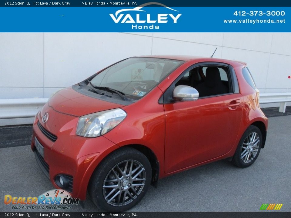 2012 Scion iQ Hot Lava / Dark Gray Photo #1