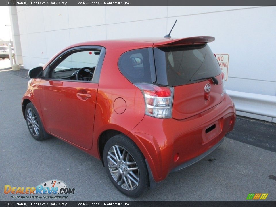 2012 Scion iQ Hot Lava / Dark Gray Photo #3