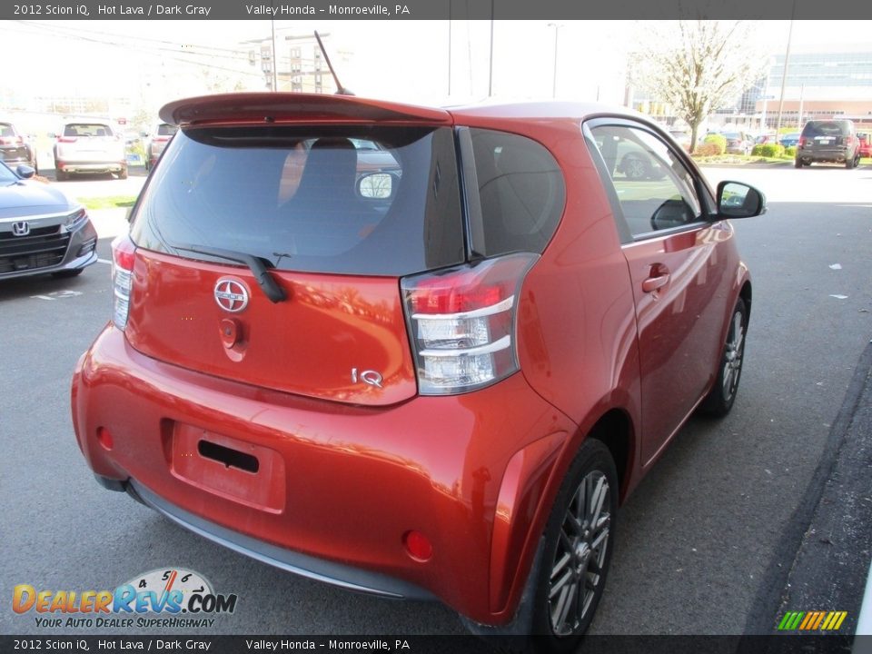 2012 Scion iQ Hot Lava / Dark Gray Photo #5