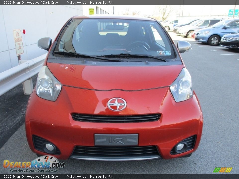 2012 Scion iQ Hot Lava / Dark Gray Photo #8