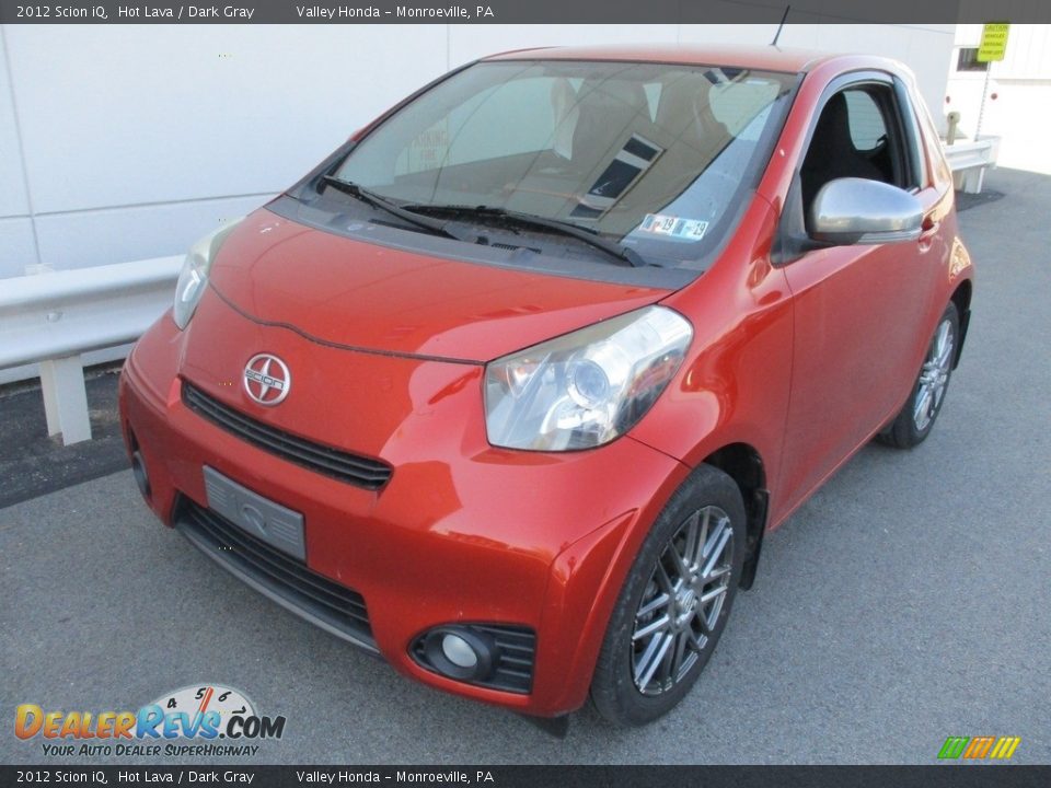 2012 Scion iQ Hot Lava / Dark Gray Photo #9