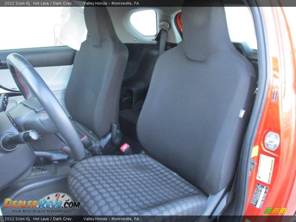 2012 Scion iQ Hot Lava / Dark Gray Photo #11
