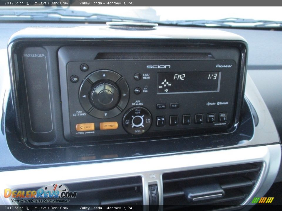 2012 Scion iQ Hot Lava / Dark Gray Photo #16