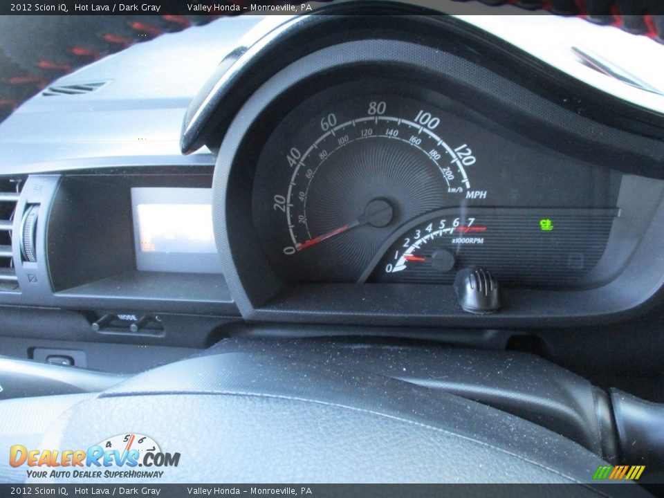2012 Scion iQ Hot Lava / Dark Gray Photo #19
