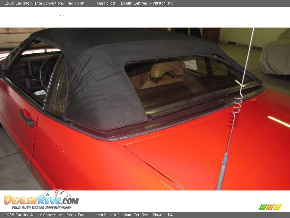 1988 Cadillac Allante Convertible Red / Tan Photo #27