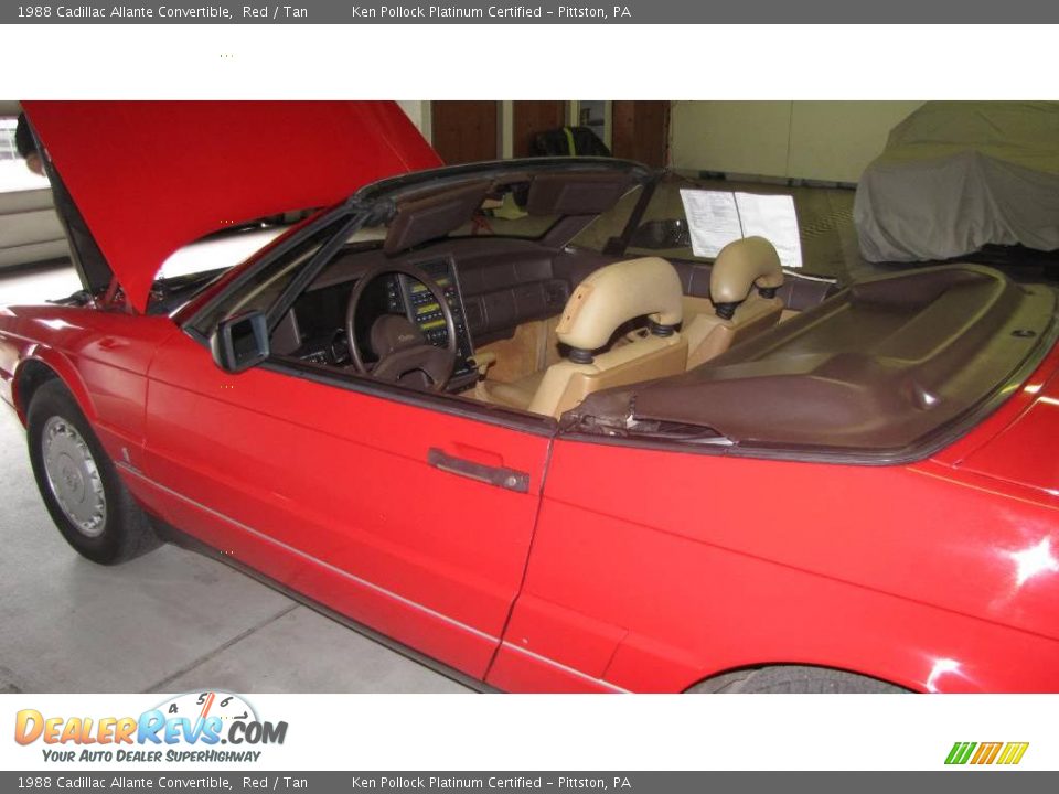 1988 Cadillac Allante Convertible Red / Tan Photo #30