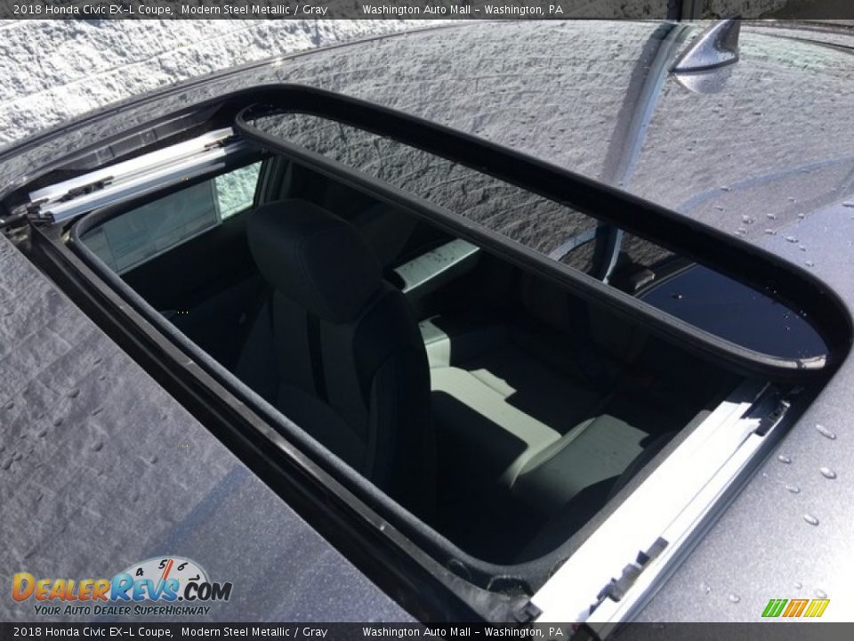 2018 Honda Civic EX-L Coupe Modern Steel Metallic / Gray Photo #9