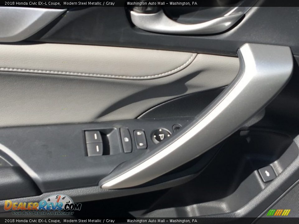 2018 Honda Civic EX-L Coupe Modern Steel Metallic / Gray Photo #11