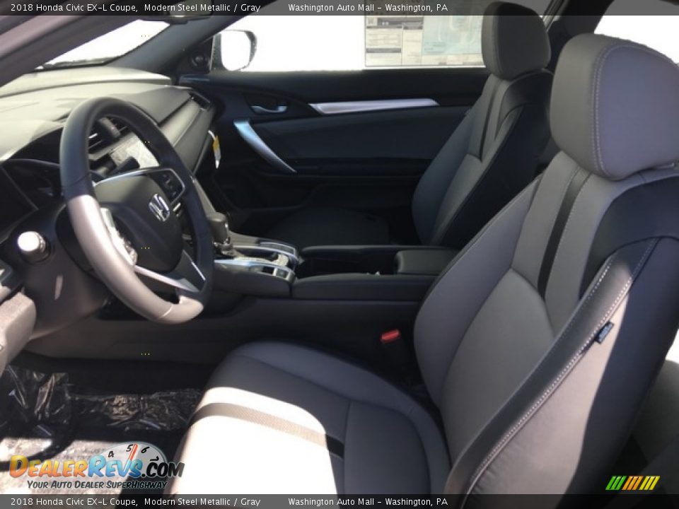 2018 Honda Civic EX-L Coupe Modern Steel Metallic / Gray Photo #12