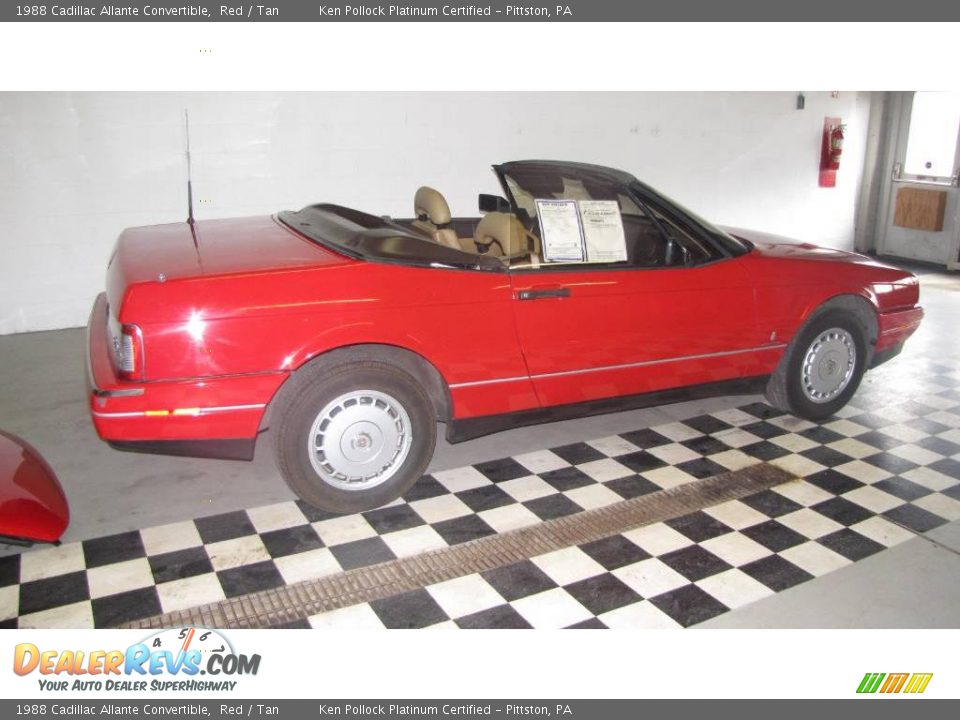 1988 Cadillac Allante Convertible Red / Tan Photo #34