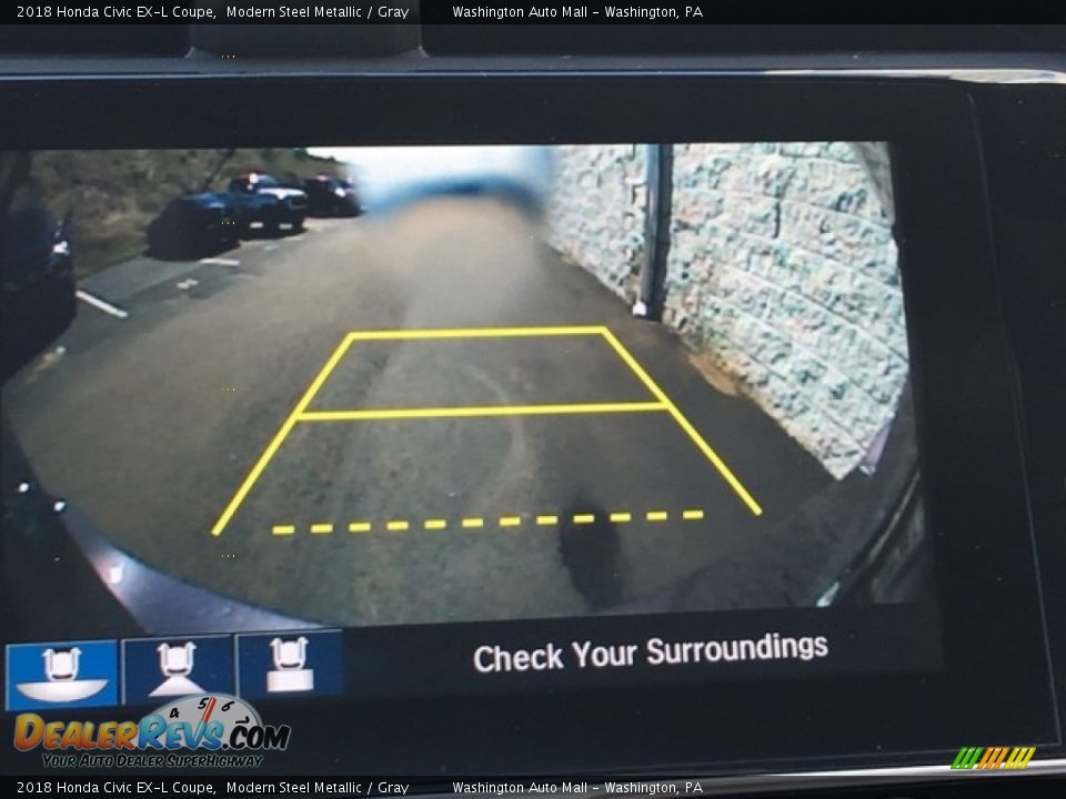 2018 Honda Civic EX-L Coupe Modern Steel Metallic / Gray Photo #20