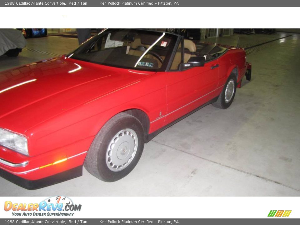 1988 Cadillac Allante Convertible Red / Tan Photo #35