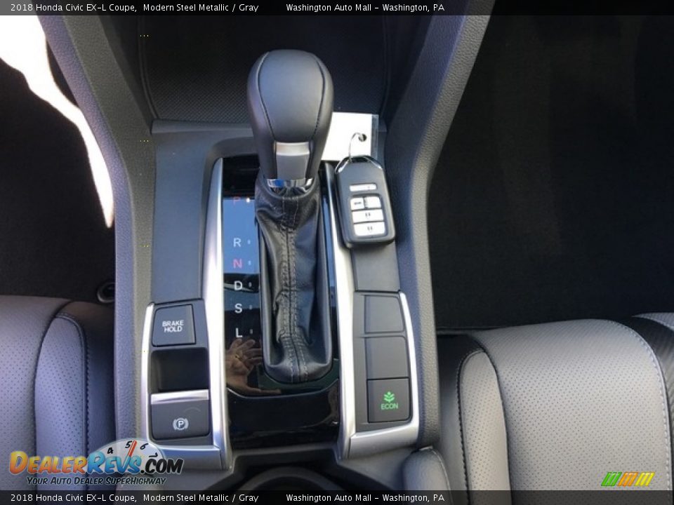 2018 Honda Civic EX-L Coupe Modern Steel Metallic / Gray Photo #22