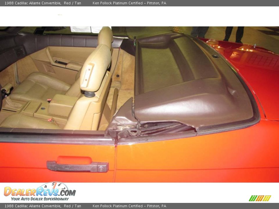 1988 Cadillac Allante Convertible Red / Tan Photo #36