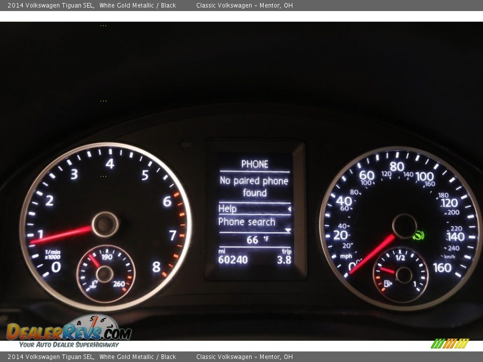 2014 Volkswagen Tiguan SEL White Gold Metallic / Black Photo #7