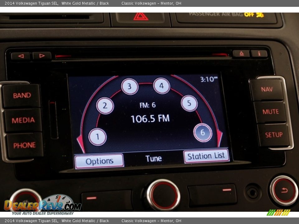 2014 Volkswagen Tiguan SEL White Gold Metallic / Black Photo #10