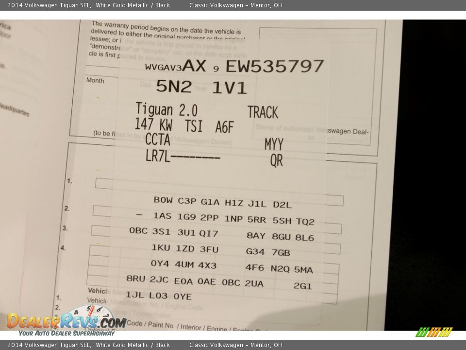 2014 Volkswagen Tiguan SEL White Gold Metallic / Black Photo #20
