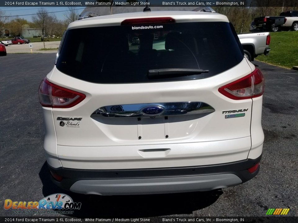 2014 Ford Escape Titanium 1.6L EcoBoost White Platinum / Medium Light Stone Photo #4