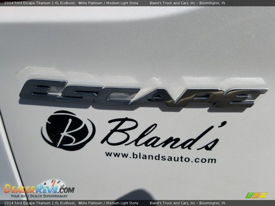 2014 Ford Escape Titanium 1.6L EcoBoost White Platinum / Medium Light Stone Photo #5
