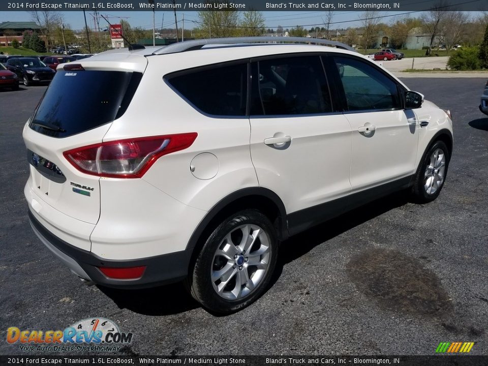 2014 Ford Escape Titanium 1.6L EcoBoost White Platinum / Medium Light Stone Photo #7