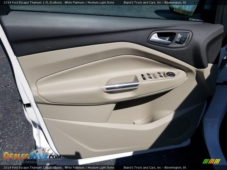 2014 Ford Escape Titanium 1.6L EcoBoost White Platinum / Medium Light Stone Photo #12