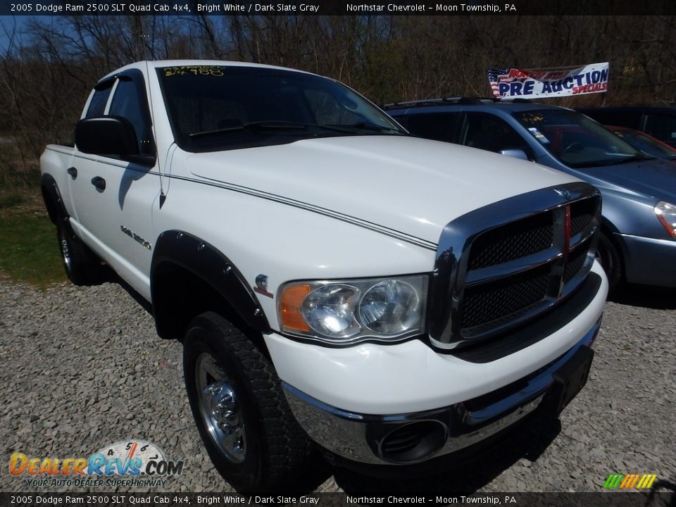 2005 Dodge Ram 2500 SLT Quad Cab 4x4 Bright White / Dark Slate Gray Photo #6
