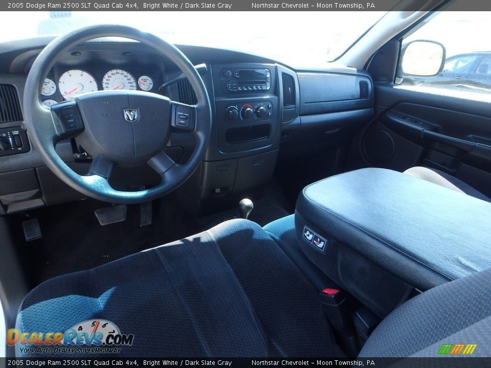 2005 Dodge Ram 2500 SLT Quad Cab 4x4 Bright White / Dark Slate Gray Photo #10