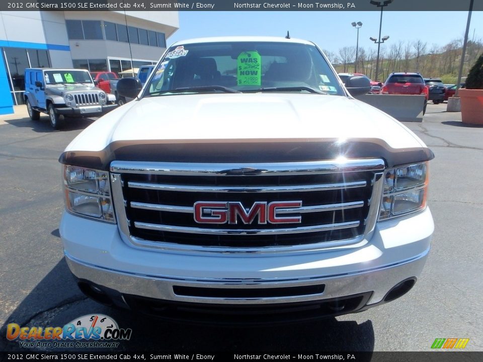 2012 GMC Sierra 1500 SLE Extended Cab 4x4 Summit White / Ebony Photo #12