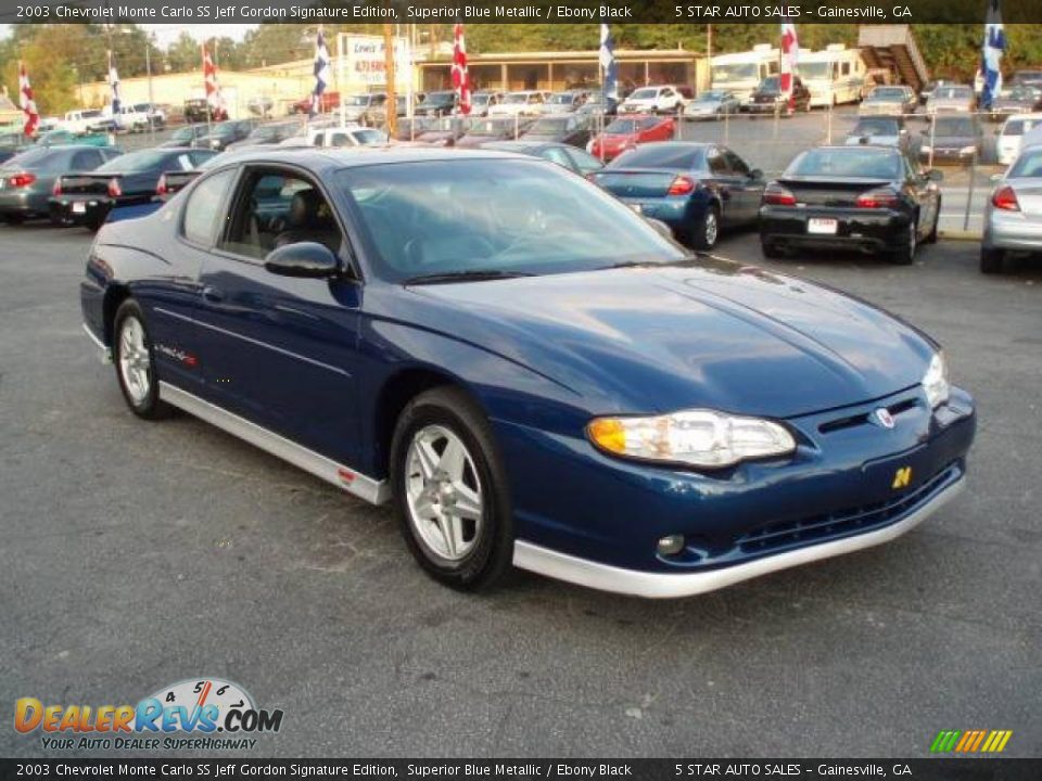 2003 Chevrolet Monte Carlo SS Jeff Gordon Signature Edition Superior Blue Metallic / Ebony Black Photo #4