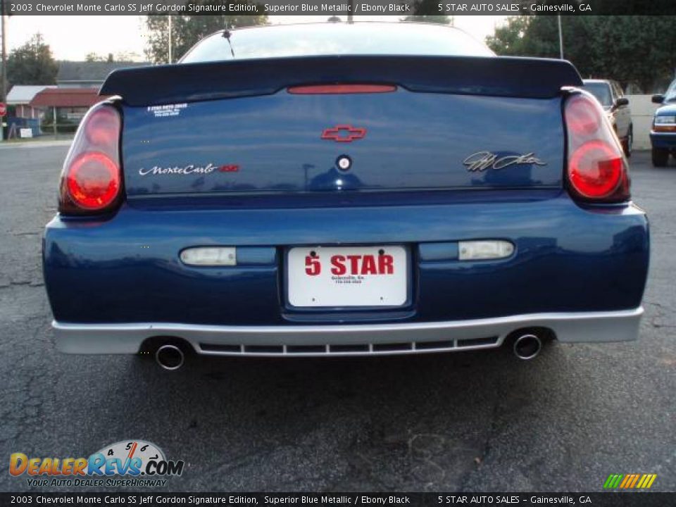 2003 Chevrolet Monte Carlo SS Jeff Gordon Signature Edition Superior Blue Metallic / Ebony Black Photo #5