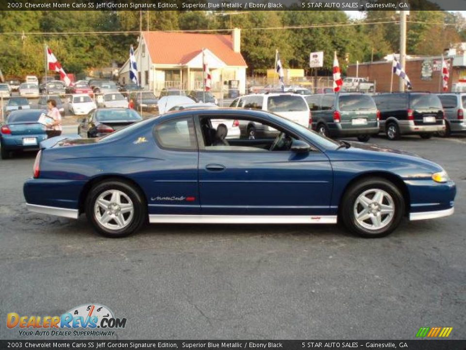 2003 Chevrolet Monte Carlo SS Jeff Gordon Signature Edition Superior Blue Metallic / Ebony Black Photo #6