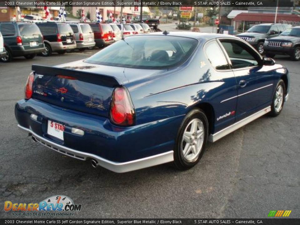 2003 Chevrolet Monte Carlo SS Jeff Gordon Signature Edition Superior Blue Metallic / Ebony Black Photo #7