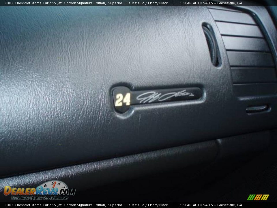 2003 Chevrolet Monte Carlo SS Jeff Gordon Signature Edition Superior Blue Metallic / Ebony Black Photo #17