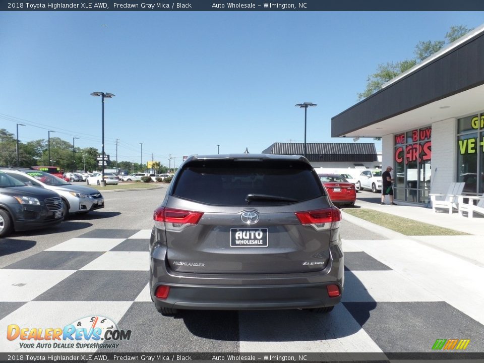 2018 Toyota Highlander XLE AWD Predawn Gray Mica / Black Photo #4